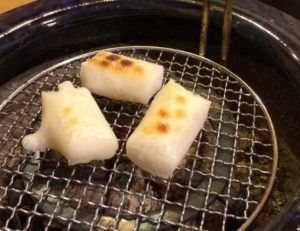 餅が焼けいる画像